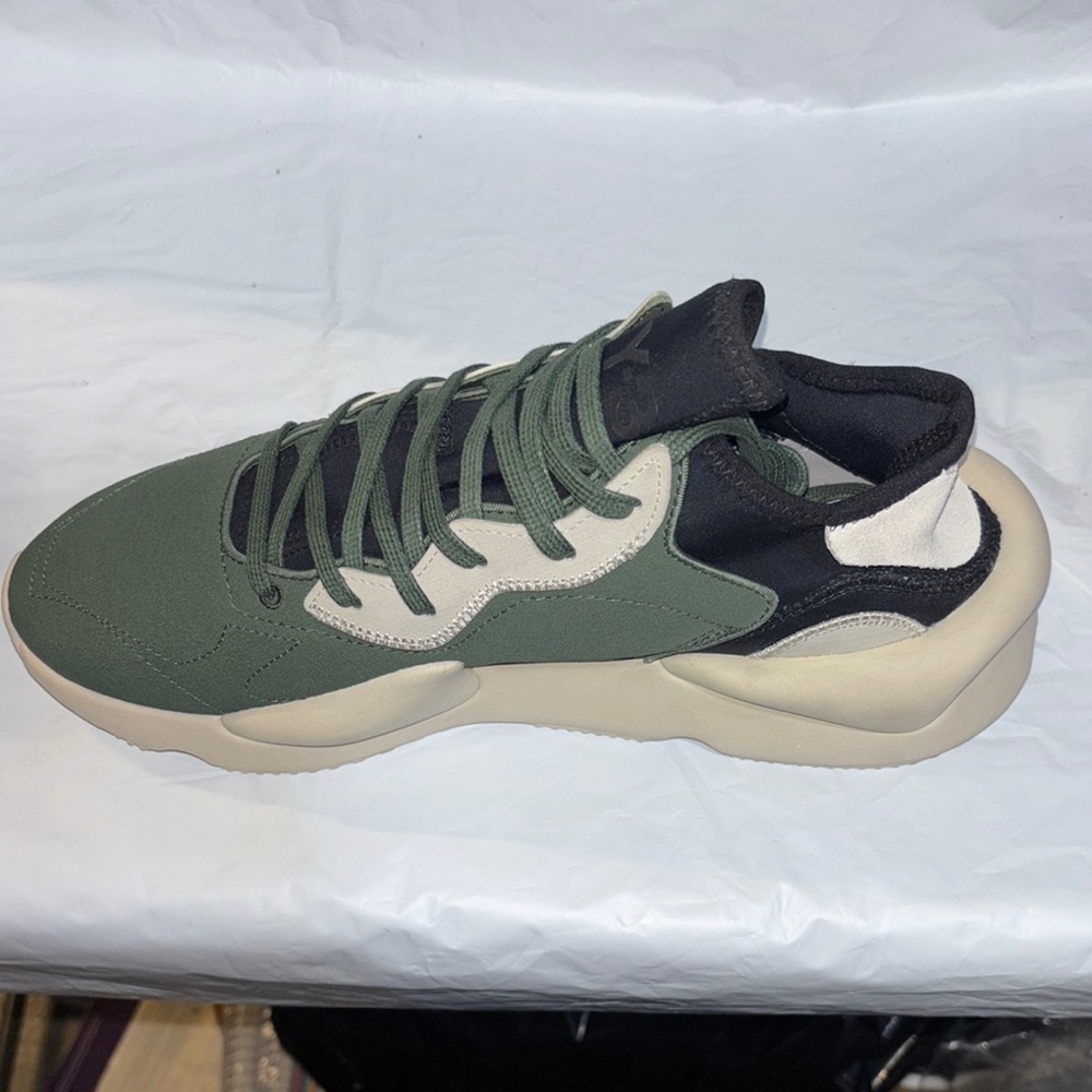 NEW ADIDAS Y-3 Kaiwa Athletic Sneakers Running Fashion Shoes Green Size 10.5 - Picture 5 of 7